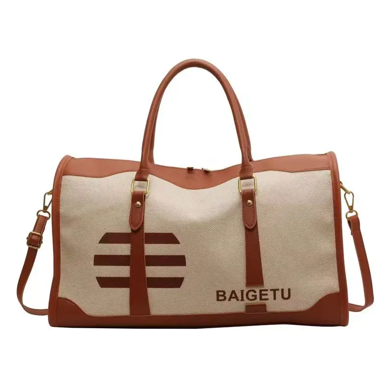 Fashionable Canvas Bag New Travel Bag Women's Bag Durable Large Capacity Handheld One Shoulder Travel Bag