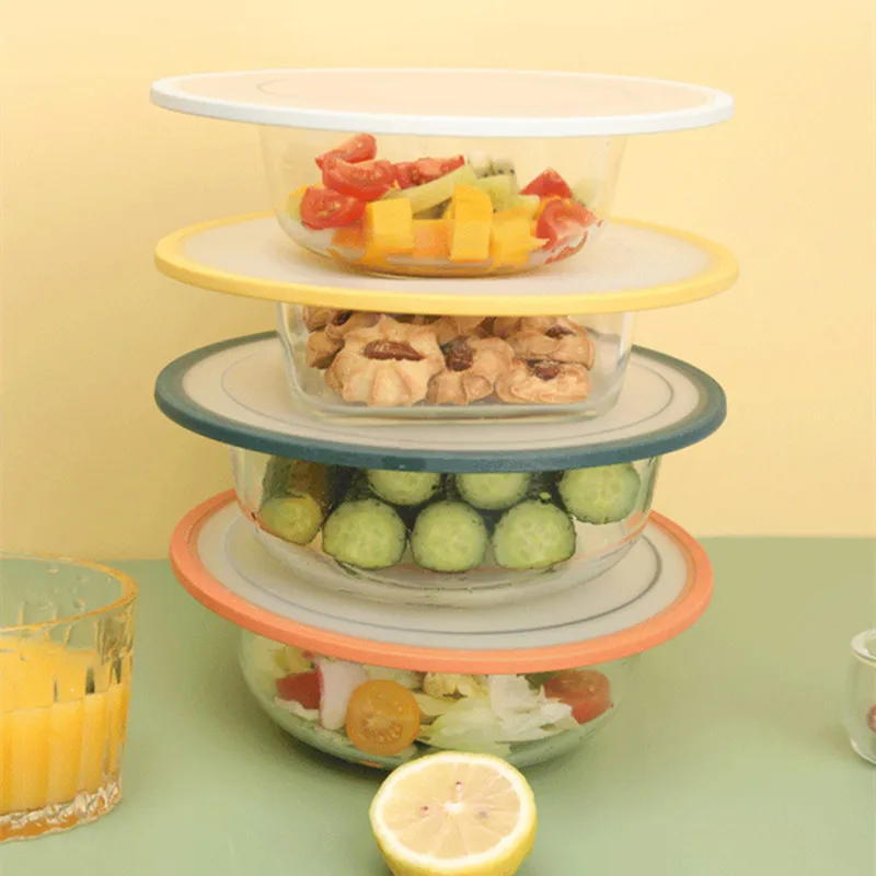 

Силиконовая Герметичная крышка для пищевых продуктов, многоразовая герметичная чаша для сохранения свежести, для разогрева в микроволновой печи, защита от брызг, безопасная домашняя кухонная чаша