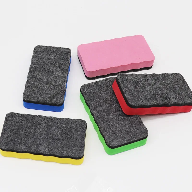 2/4Pcs Large Size Magnetic Whiteboard Eraser EVA Felt cloth Classroom Magnetic Black Board Brush Wipe School Office Supplies