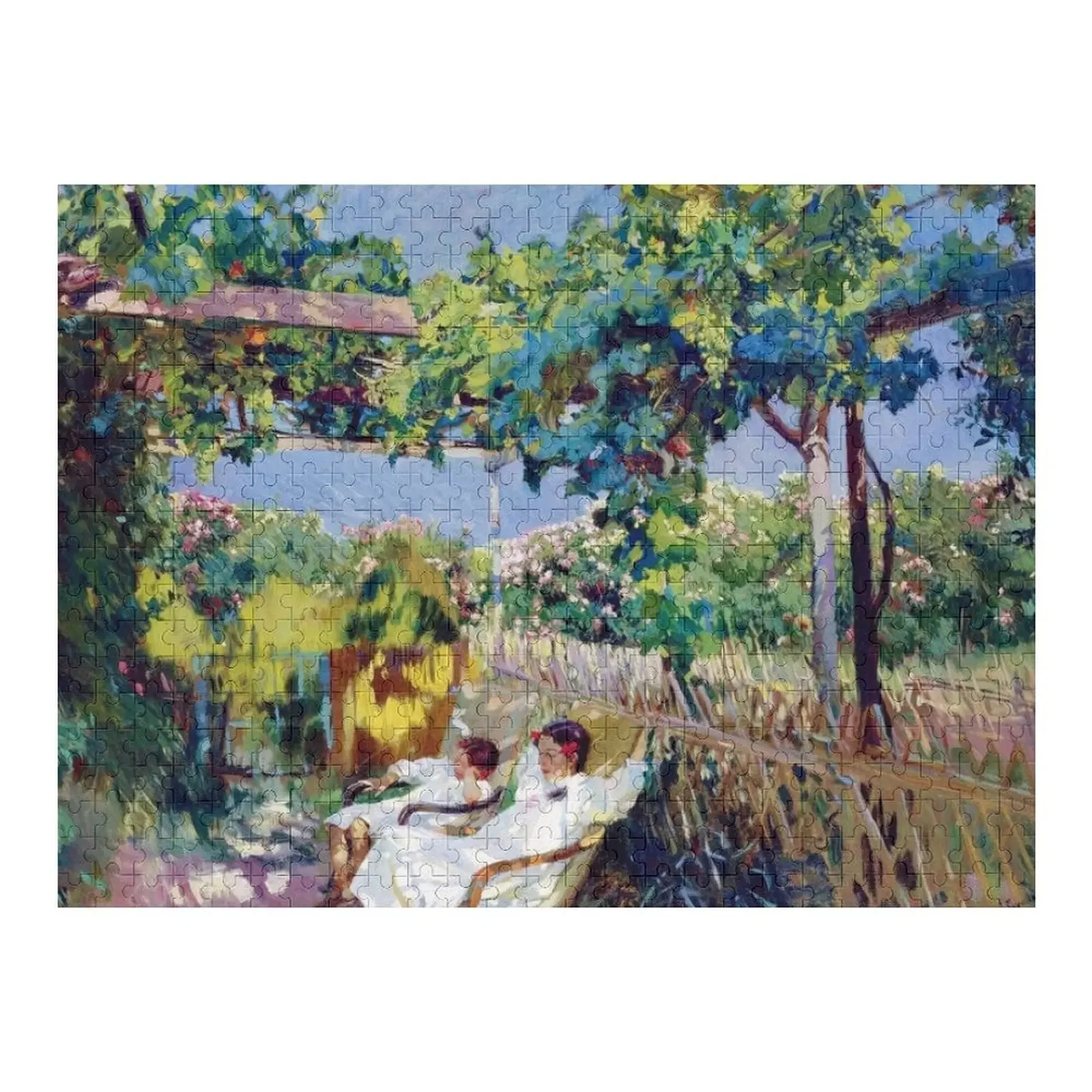 

Joaquin Sorolla y Bastida - Nap in the Garden 1904 Jigsaw Puzzle Personalised Jigsaw Custom Name Child Toy Puzzle