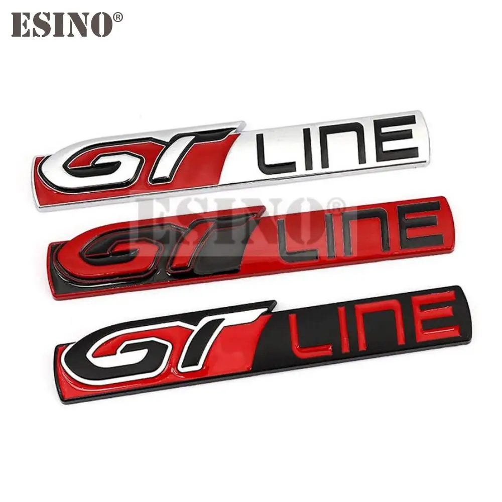 Car Styling Gt Line Metal Chrome Emblema In Lega Di Zinco Car Badge Body Fender Emblema Adesivo Per Peugeot Gt Rcz 308 508 3008 5008 3D