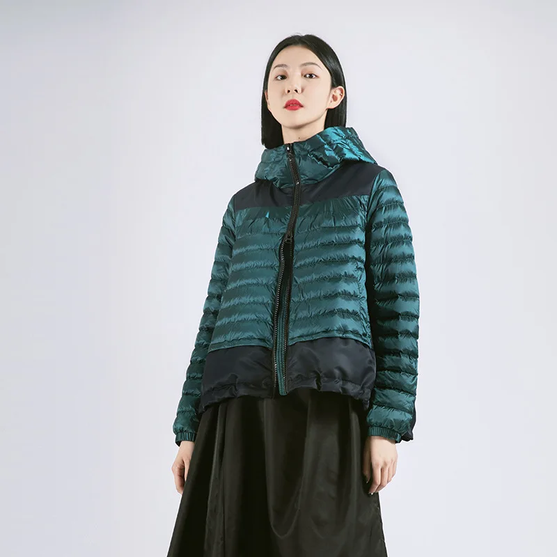 

Down Jacket Women's Short Autumn Thin Hooded White Duck Down Versatile Thin Loose Casual Coat Winter Coats Women Coats Women