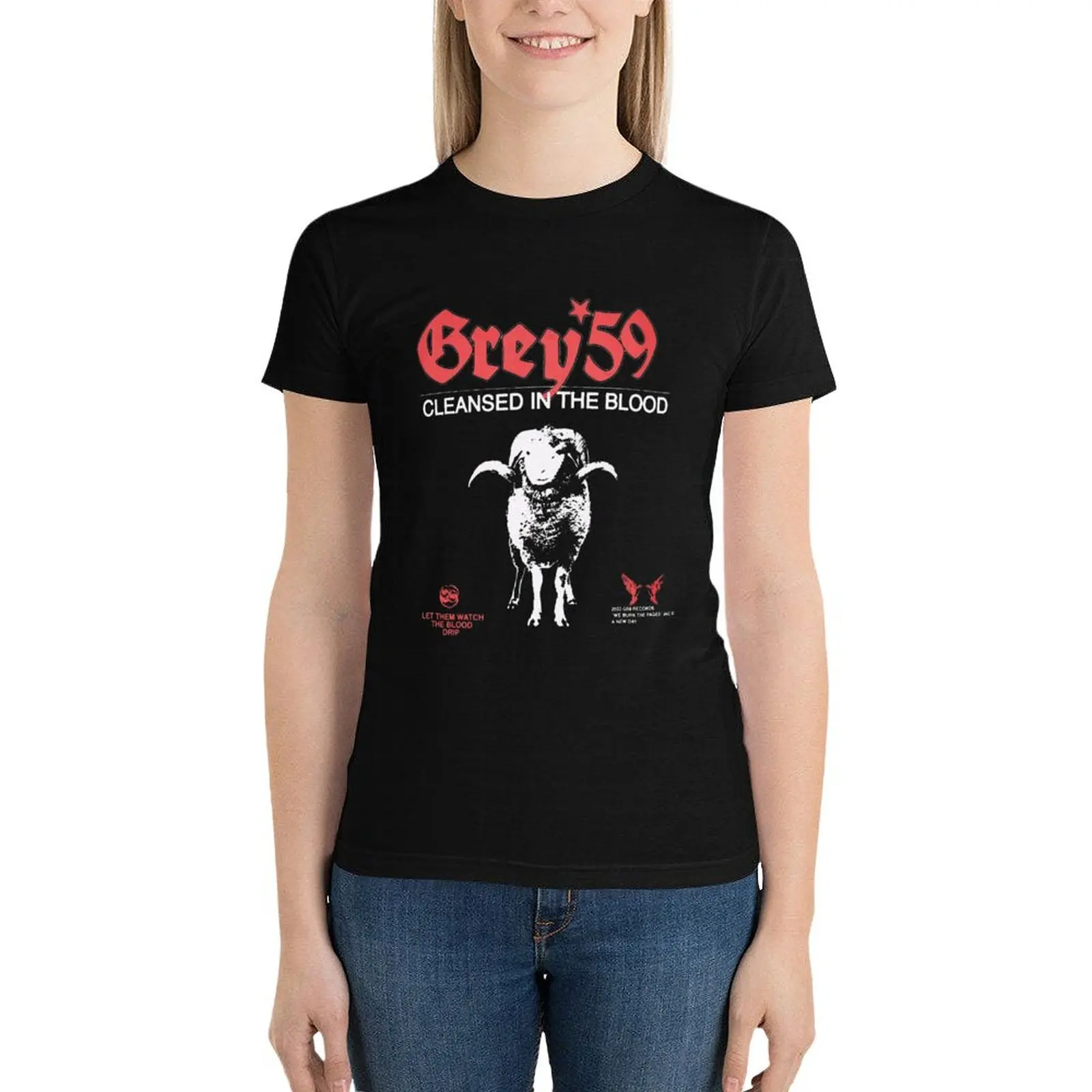 G59records Merch T-Shirt Short sleeve tee shirts graphic tees summer top funny T-shirts for Women