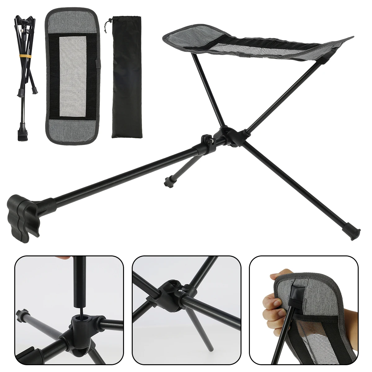 Outdoor Portable Chair Foot Rest Foldable Camping Footrest Footrest Retractable Camp Footrest for Reclining Chair Moon Chair