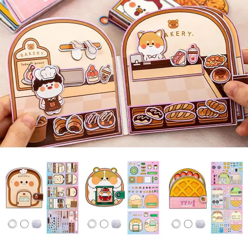 Montessori Busy Book For Kids Sticker Quiet Activity Book Early Educational Toy toddlers Matching Puzzles Game Birthday Gifts puzzle toys craft toys