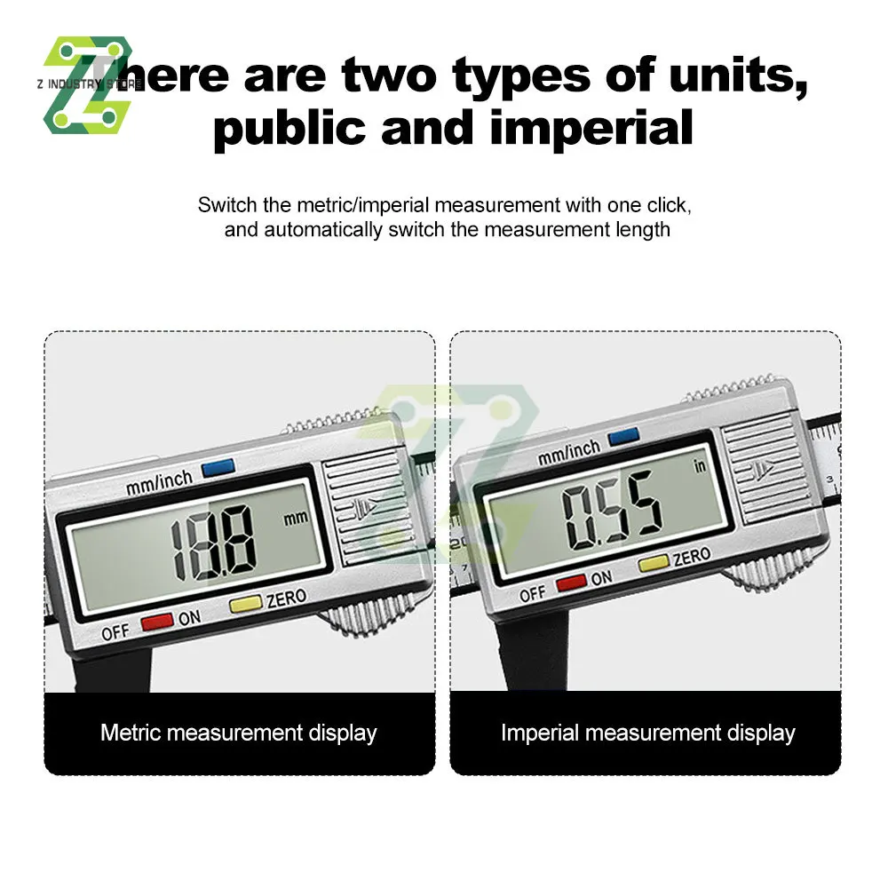 Adoric Vernier Caliper Digital Caliper,150MM 6 Inch Calipers Measuring Tool  - Electronic Micrometer Caliper with Large LCD Screen, Auto-off Feature,  Inch and Millimeter 