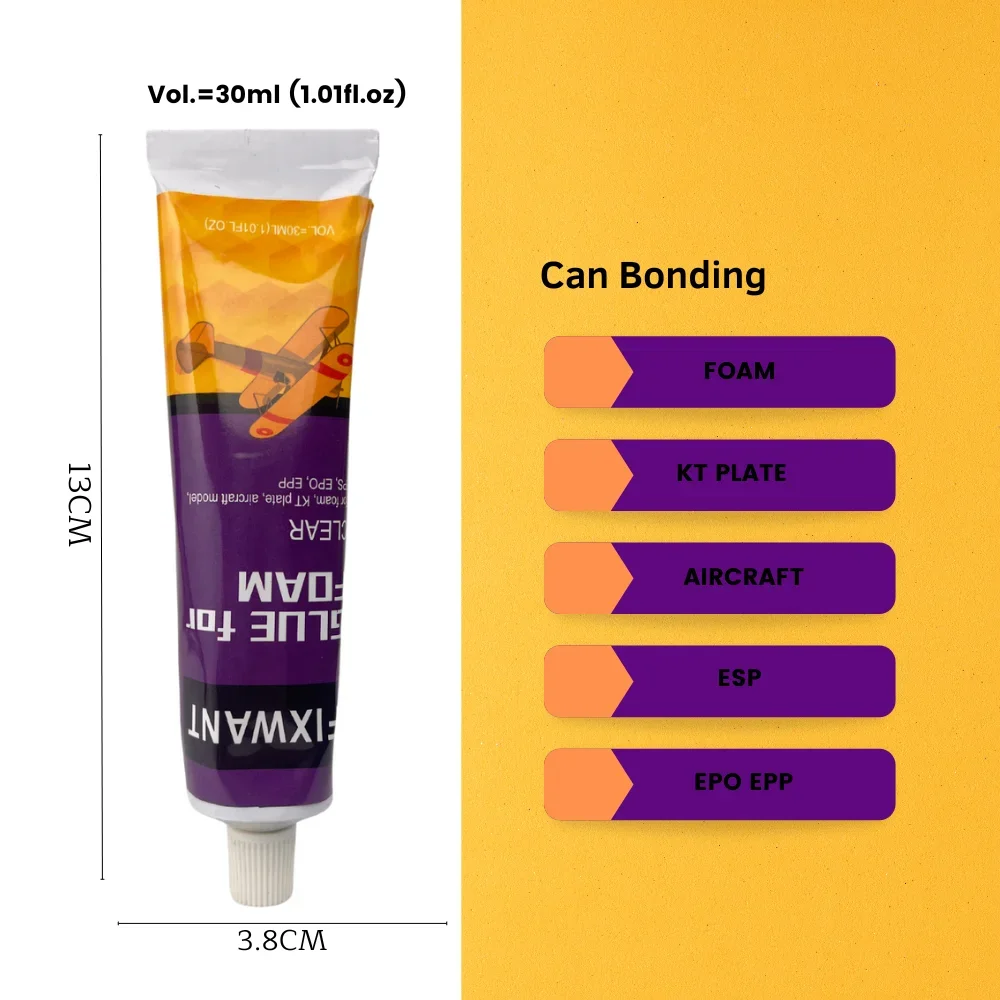 High-Strength Foam Glue for Waterproof Bonding Sponge Aircraft Model Wood Metal EPS EPO EPP Adhesive and More 2