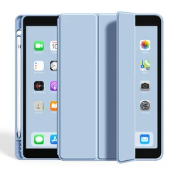 Premium iPad Smart Cover with Pencil Holder for iPad Air 13-inch M2 (Light Blue)
