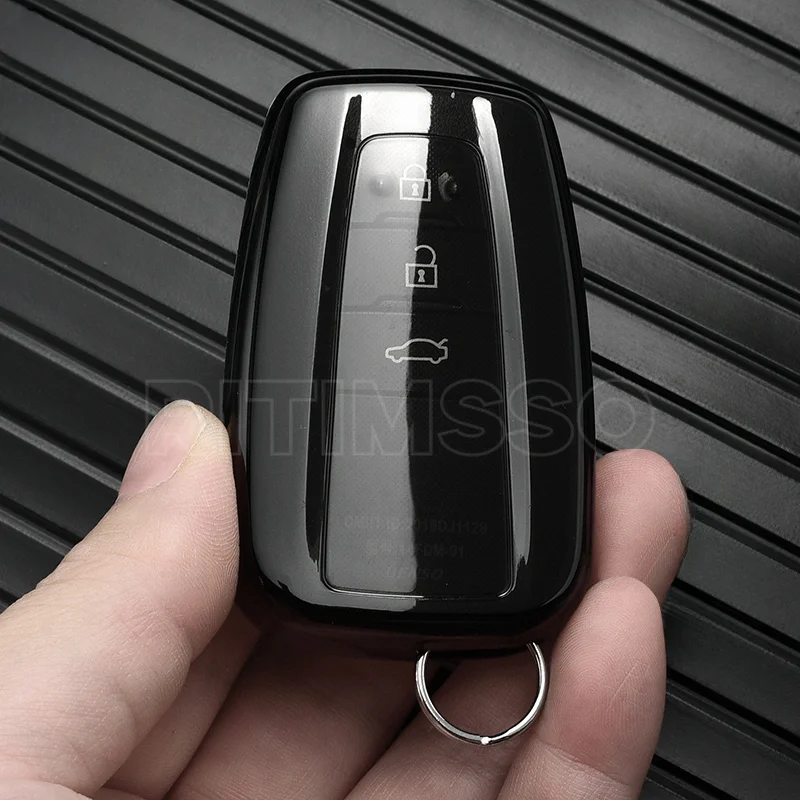 Key Case Cover Key Case Car Key Shell Car Key Case Protector Soft TPU Key Shell Cover Auto Accessories For Toyota Prius Camry Corolla C-HR CHR RAV4 Prado
