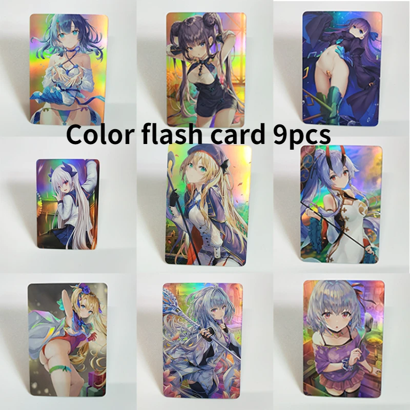 

Fate Goddess Story series anime game double-sided collection card rare follower two flash cards 9pcs desktop toys Halloween gift