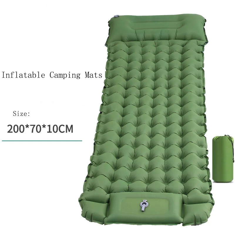 Outdoor Camping Inflatable Mattress Thicken Widen Single Sea Bed Sleeping Pad Air Mat Travel Hiking Supplies 200x70x10cm Outdoor Camping Inflatable Mattress Thicken Widen Single Sea Bed Sleeping Pad Air Mat Travel Hiking Supplies 200x70x10cm