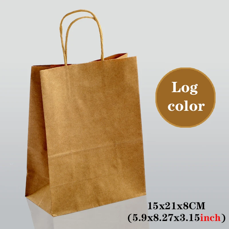 thumbnail image 1 of Bolsa de regalo para fiestas, 10/30/50, bolsa de papel Kraft reciclable, bolsa de compras para el día de San Valentín, bolsa de regalo de dulces para bodas, embalaje de entrega, bolso de mano, 1 of 5