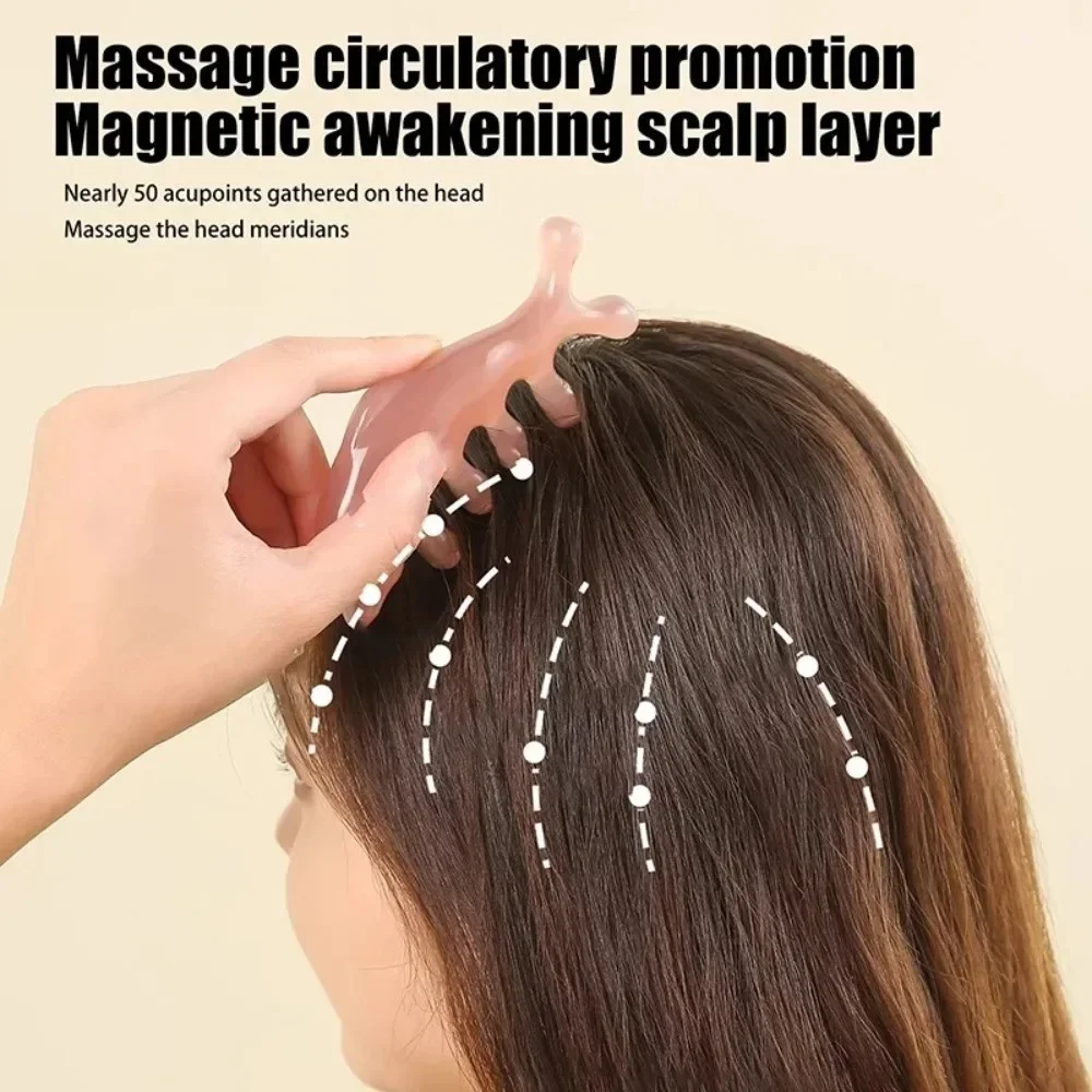 Dolphin Shape Body Meridian Massage Comb Wide Tooth Anti-Static Head Massage Comb Help Blood Circulation Multifunctional