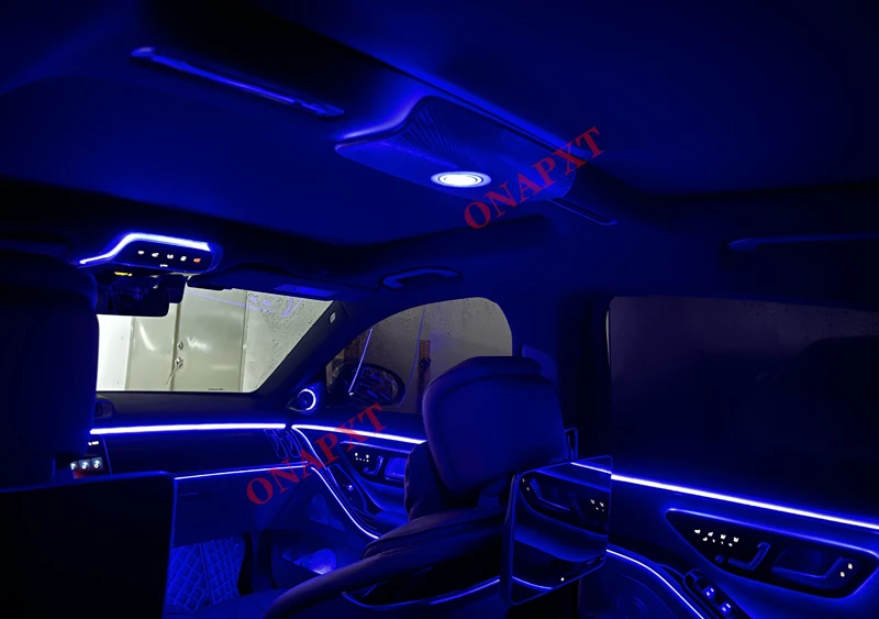 64 Color For Mercedes Benz For Maybach S Class W223 21 Car Led Roof Ambient Light 4d Roating Tweeter Speaker Atmosphere Lamp Decorative Lamp Aliexpress