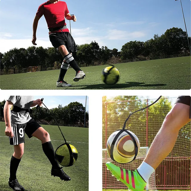 Soccer Ball Juggle Bags Toy Children Auxiliary Circling Training Belt Kids Soccer Kick Trainer Kick Solo Soccer Trainer Football 2