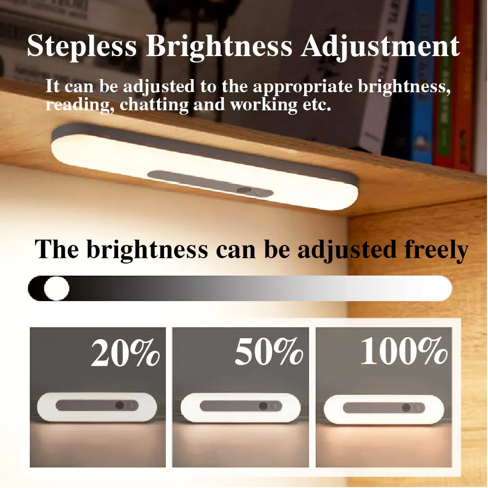 childrens night lights Led night light Rechargeable Human Body Induction Light USB Stepless Dimming Reading Eye Protection Wardrobe Bedside night light dinosaur lamp