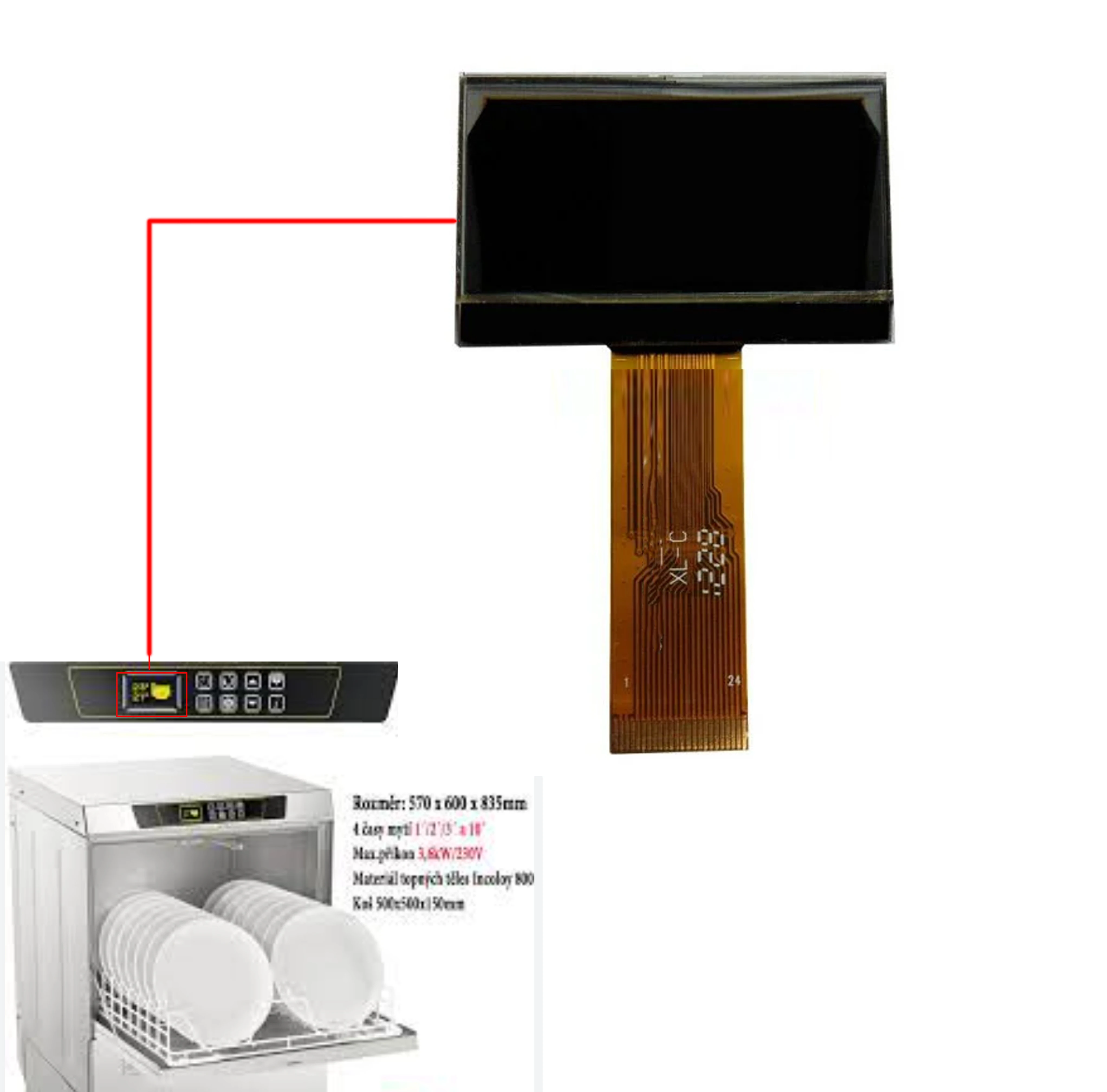 Oled Substituição Display Lcd para Elframo Be50ve Novo