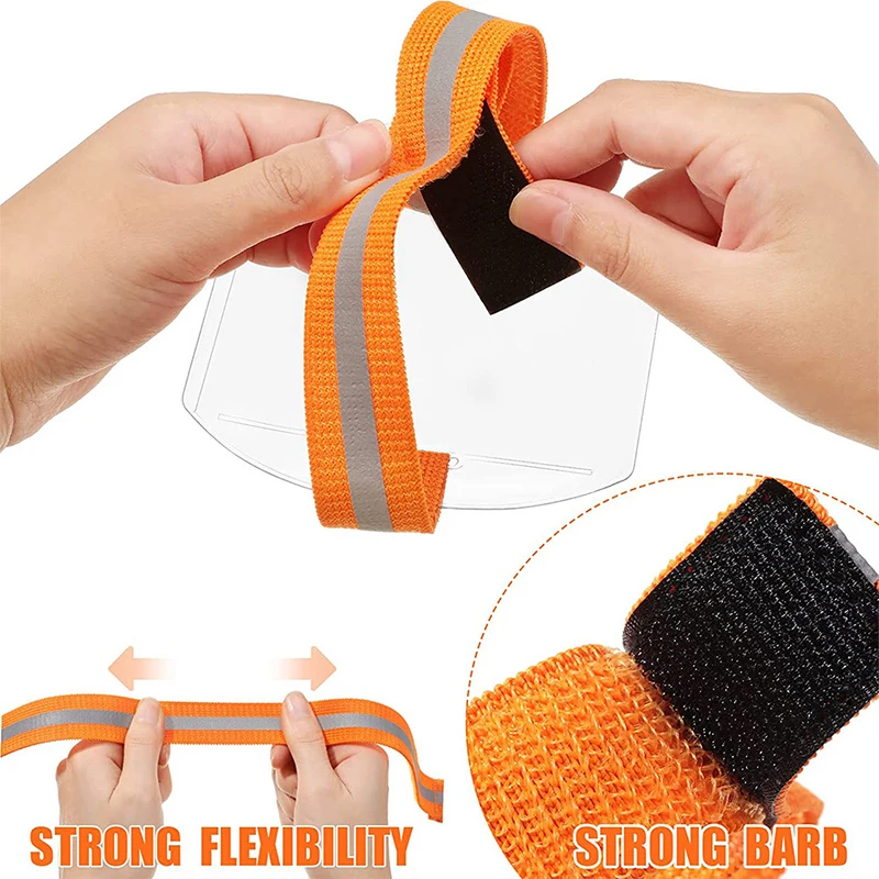 Reflective Pvc Card Reflective PVC Unisex Card Cover Wristband ID Card Holder Card Bag Arm ...