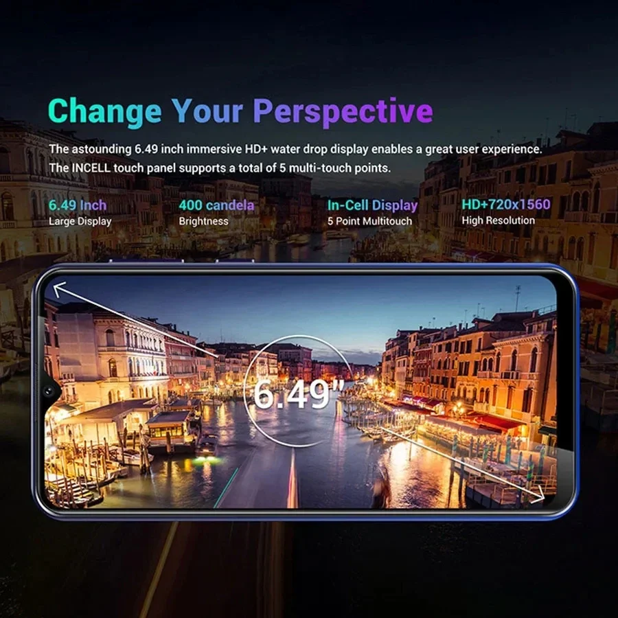 Oukitel C19 Pro Smartphone 4GB RAM 64GB ROM 6.49 Inch HD+ Telphone 4000mAh MT6762D Octa Core Android 10 13.0MP Mobile Phone 3
