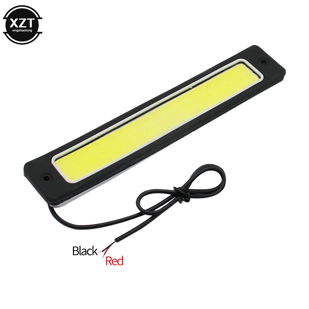  LED DRL COB ڵ ְ    ȭƮ 12V LED Ʈ Ʈ ڵ Ȱ  190x35mm, 2 ǽ