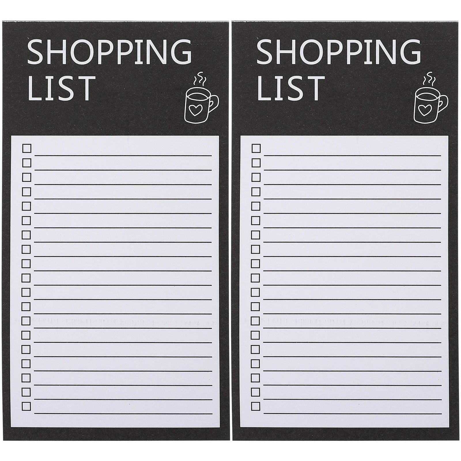 2 Books of Grocery List Planning Pad Convenient Shopping List Planner Notepad Magnetic Sticky Notes Fridge Shopping List Pad