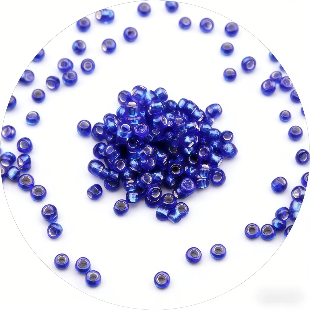 High-Quality Silver Core Glass Rice Beads for Handmade DIY Projects