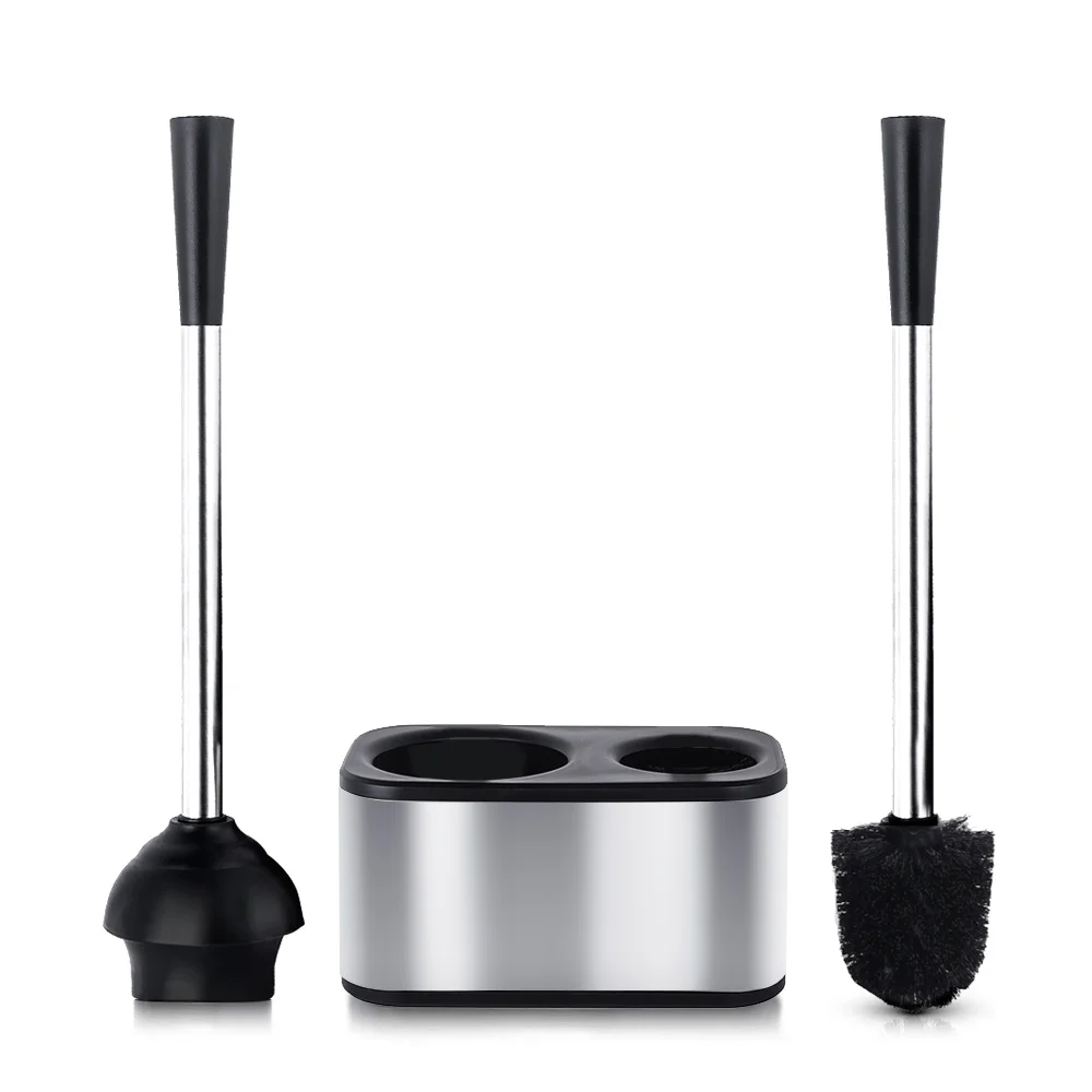 스테인리스 스틸 Cylion 변기 브러시 세트, 탈착식 핸들, 뚜러뻥