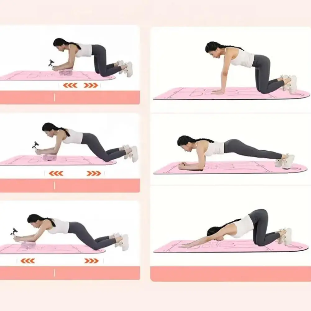 Ab Roller Wheel Exercise Mat Non-Slip Thick Abdominal Pad Unisex 7mm Knee Floor Insulation Knee Sound L9L1