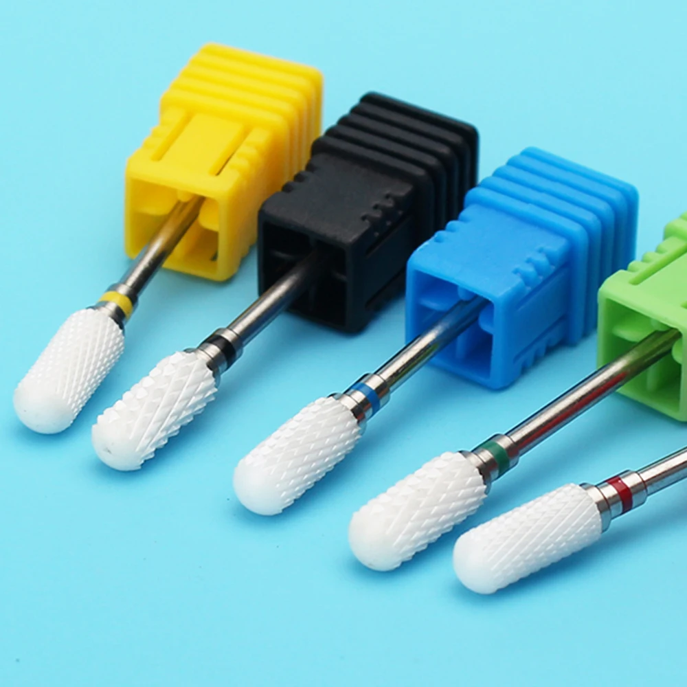 Nail Drill Bits Flame Ceramic Cutters for Manicure Electric Pedicure Nail Bits Gel Polish Remover Files Burr Nail Accessories - 4