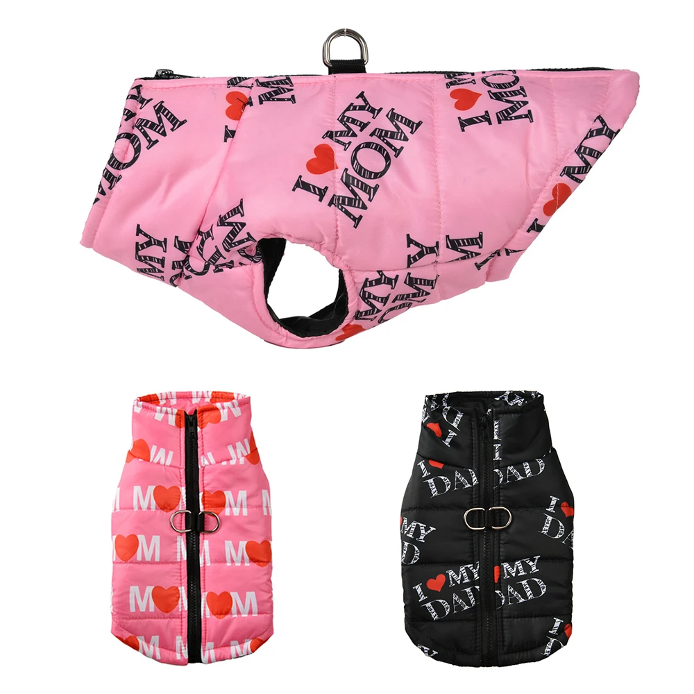 Manteau Chien Hiver Chaud Imperméable "Love" | Veste Doudoune Design pour Petits & Moyens Chiens - 2025 - Doglovedesign : Vêtement et accessoires pour chiens