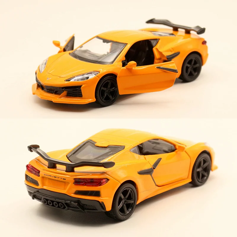 1:36 2023 Chevrolet Corvette Z06 Alloy Sports Car Model Diecast Metal Racing Vehicles Car Model Simulation Collection Kids Gifts 5