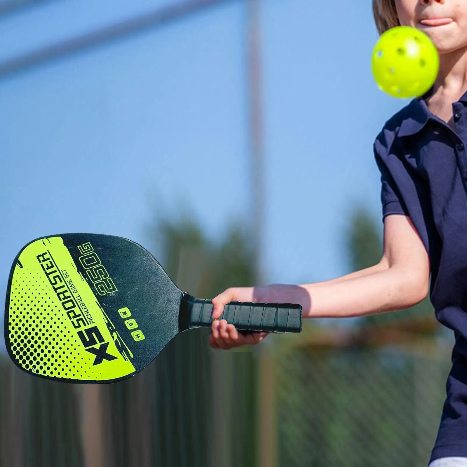 Pickleball Paddle Pickleball Racket Wooden Portable with Ergonomic Grip for