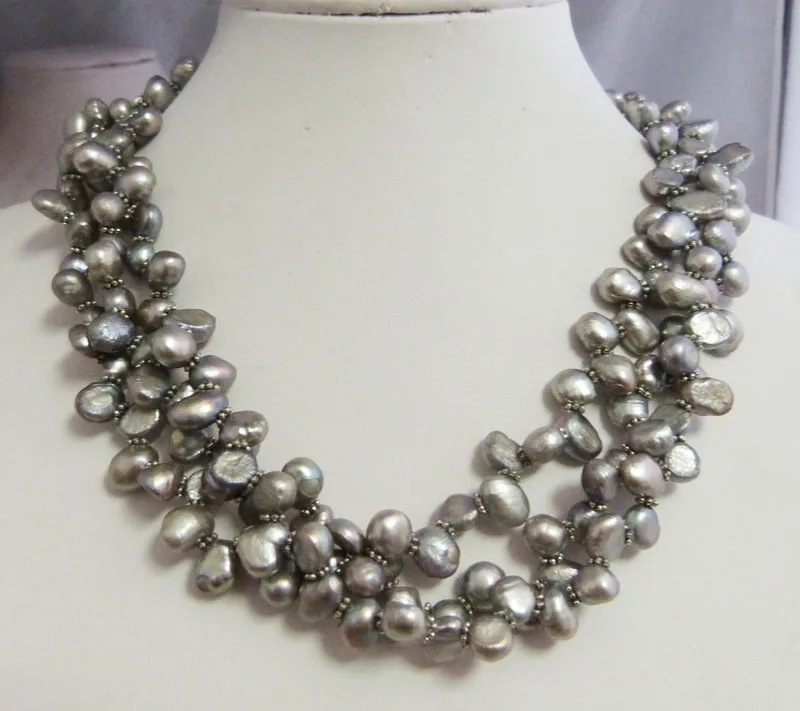 

Pretty Stock Clearance: Freshwater Pearl Necklace Free Shipping LK-555