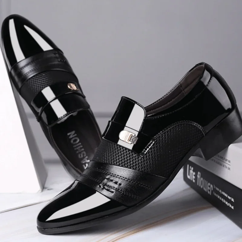 Leather Shoes for Men Classic Business Dress Men Shoes Fashion Party Office Formal Oxfords New Loafers Zapatos De Cuero
