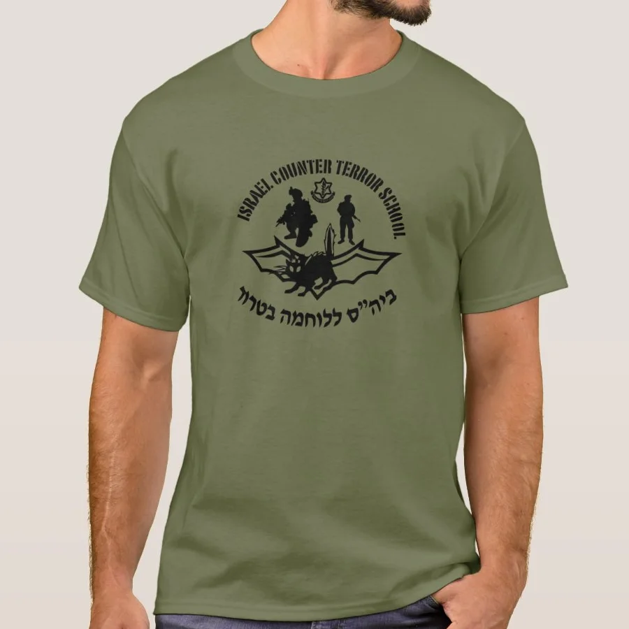 

IDF Israel Counter Terror School Army Military T Shirt New 100% Cotton Short Sleeve O-Neck T-shirt Casual Mens Top