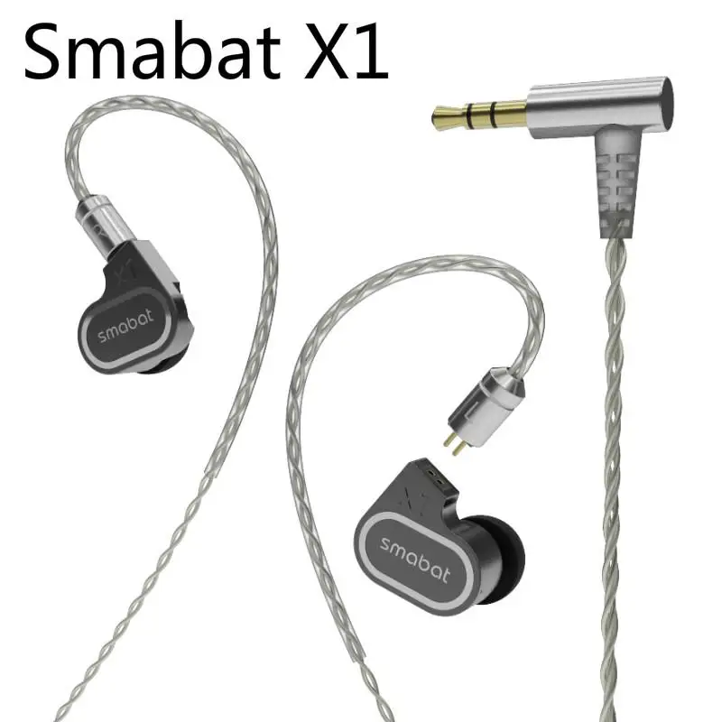 Smabat X1 In Ear Earphones HIFI Dual-Core Unit 2DD Bass Treble Filter Acoustic Hifi Music Audiophile Headset Earbuds | Электроника