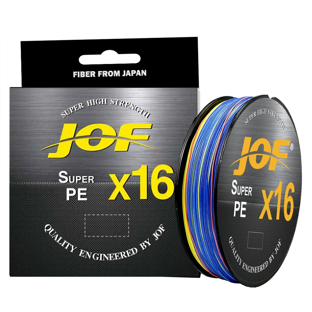 중공 편조 PE 와이어 멀티 필라멘트 낚싯줄, 강력한 낚싯줄, 잉어 플라이 낚시 와이어, X16, 300 m, 500m, 25-161LBS, 16 가닥