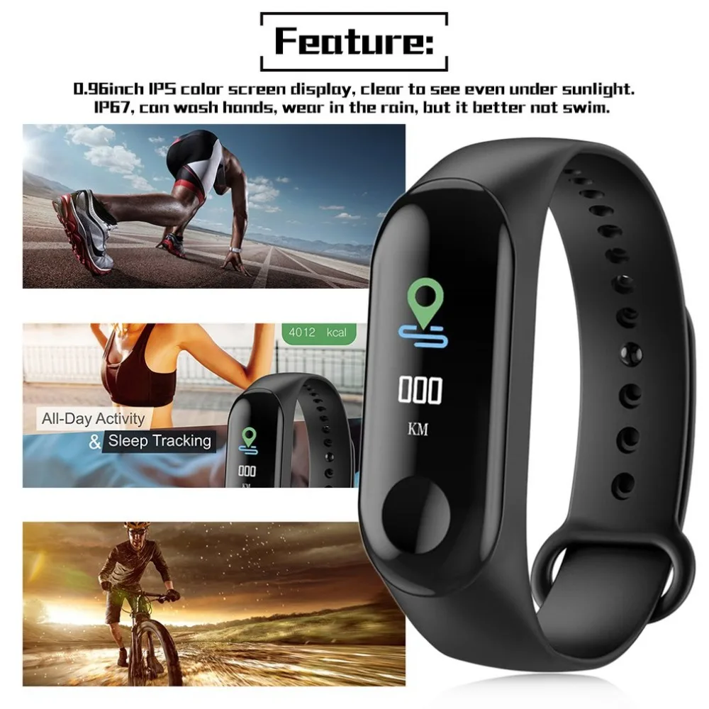 Smart Band Watch Bracelet Fitness Tracker Pedometer Heart Rate Monitor Practical Waterproof Wristband 2020 Adult Children