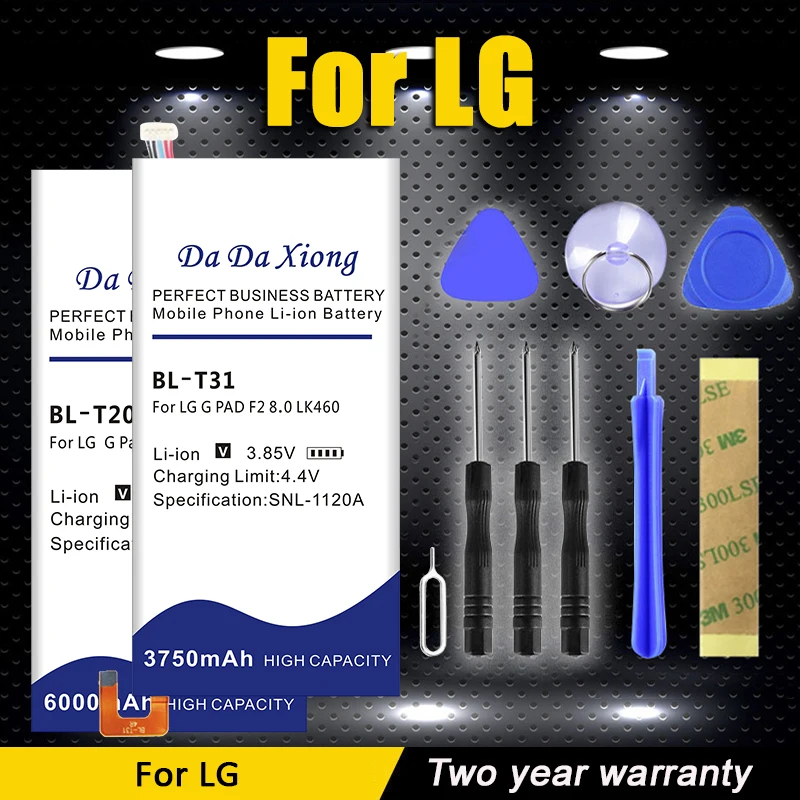 Battey Per Lg G Pad Ii F2 X 7.0 8.0 8.3 10.1 Lk460 Vk815 Vk810 Kc550 Kc780 Kf700 Kp500 V930 V521 V525 V400 V410 8S Thinq L-G810