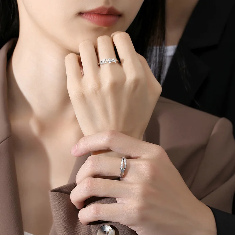 

Оригинальное кольцо S999 Zuyin три жизни Персиковое пара, уникальный дизайн для мужчин и женщин Одна Пара регулируемых открытых колец