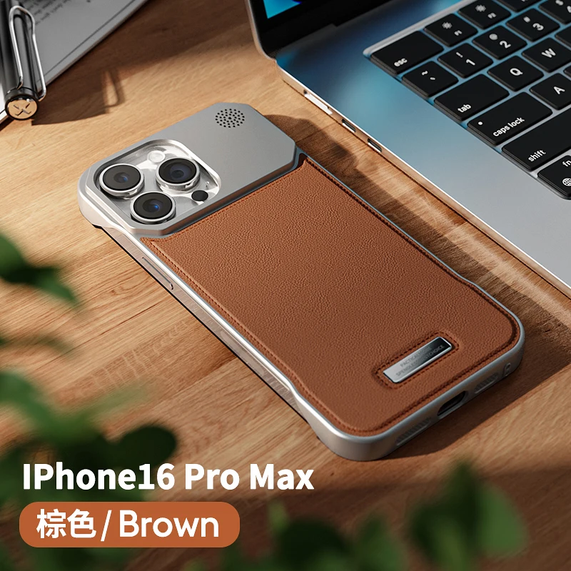 Luxurious Leather Aromatherapy Magnetic Phone Case with Wireless Charging Compatibility