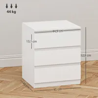 Комод Homcom с мягким закрыванием, Комод для спальни, Комод для гостиной, офиса, современный стиль, белый — изображение 4