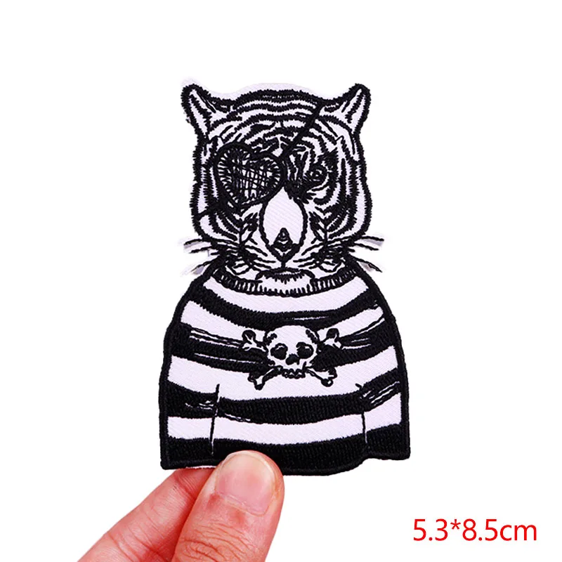 Prajna Rock Shark Embroidered Patches On Clothes Hook Loop Punk Animal  Patches For Clothing Stickers Cartoon Sewing Patch Badges