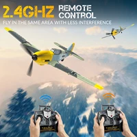 Remote Control Airplane BF109 2.4GHz 4CH 400mm Wingspan One Key U-Turn Aerobatic RC Plane RC Warbird Gift Toys 761-11 2