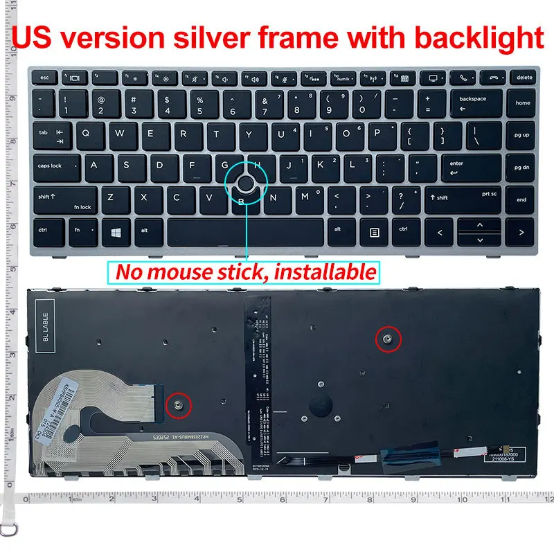 米国/英国/RU/SP/LA/FR 新しいノートパソコンのキーボード HP 745 840