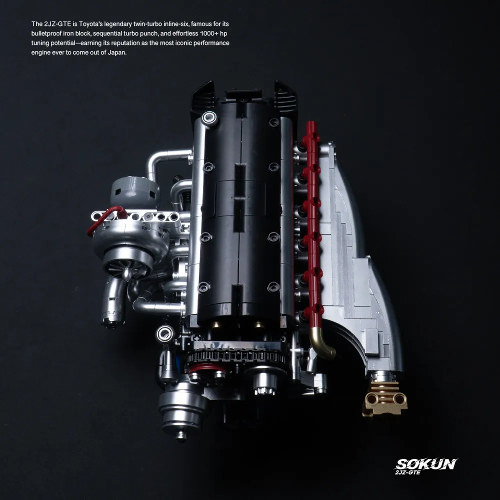 Двигун серії 2JZ-GTE зібрана конструкція іграшка модель 8814