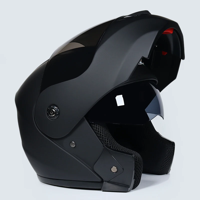 Casque de moto à double objectif, complet, pour la course de descente