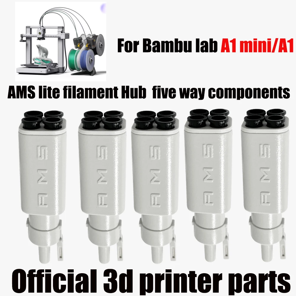 For Bambu Lab 3D printer AMS Lite Filament Hub Five way