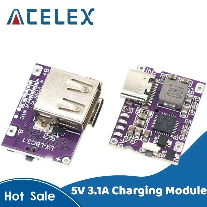 Tipo-C Usb 5V 3.1A Boost Converter Modulo Di Alimentazione Step-Up Ip5310 Accessori Per Power Bank Mobili Con Interruttore Indicatore Led
