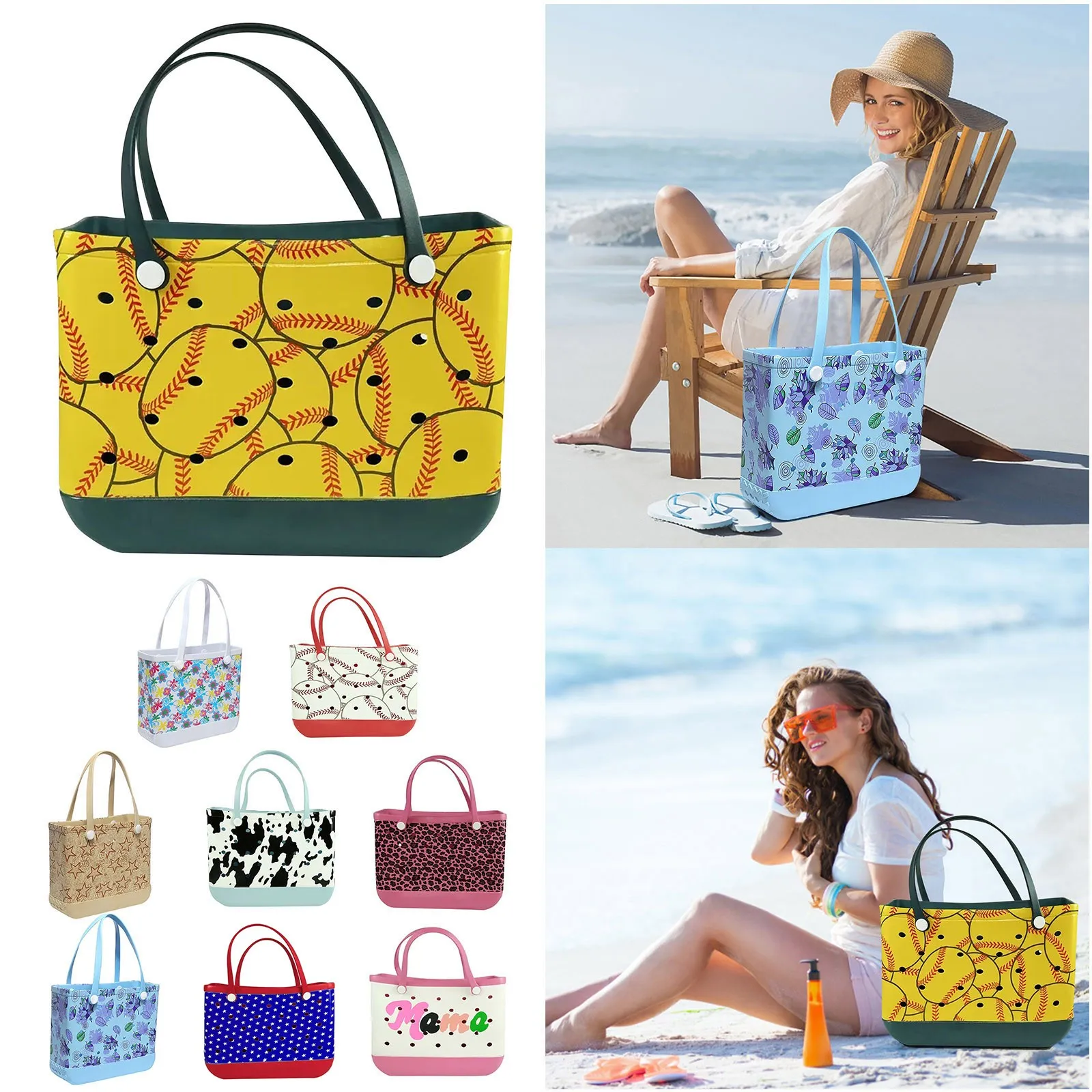 

Beach Sports Bag Ladies Mesh Pool Swimming Travel Vacation Tote Bag Summer Foldable Lightweight Sandproof Shoulder Bag Outdoor